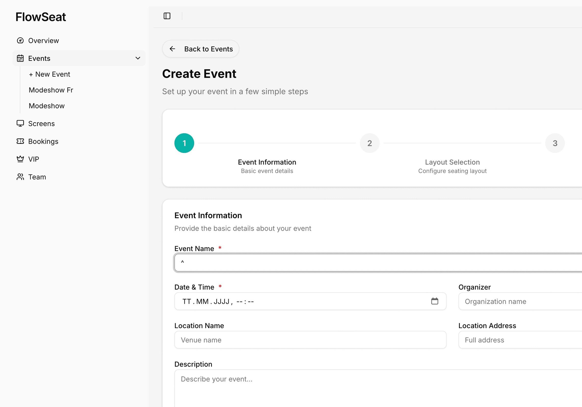 FlowSeat software preview